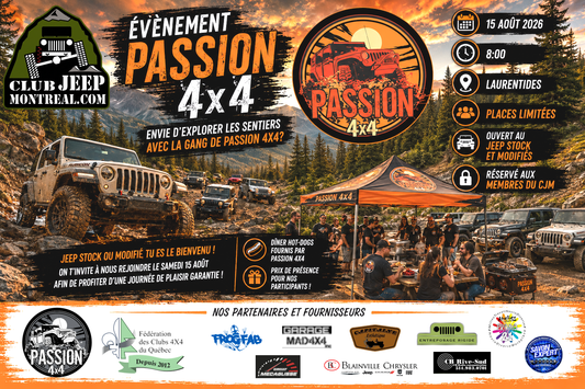 ÉVÈNEMENT PASSION 4X4 - 15 AOÛT 2026